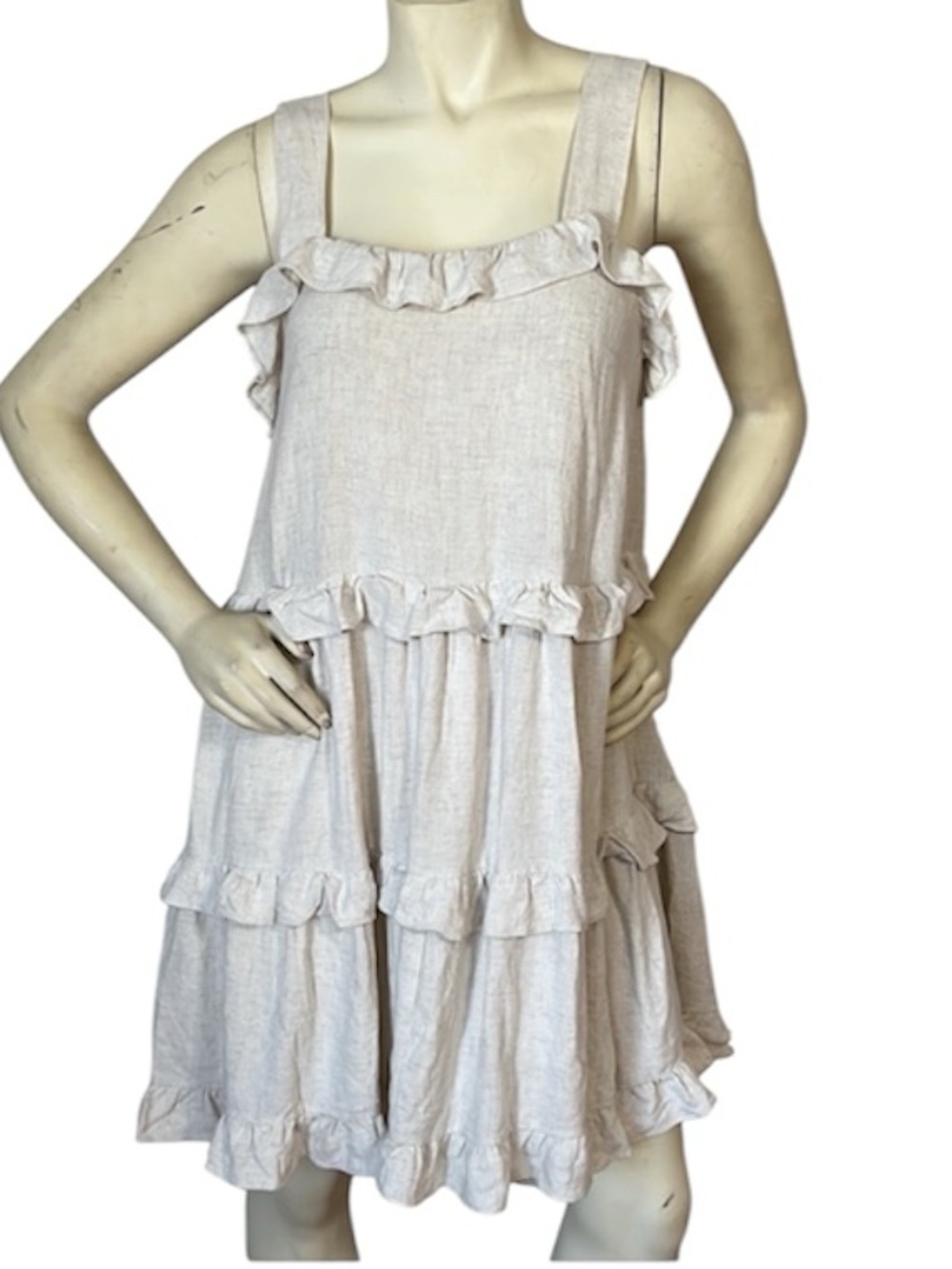 Tiered Linen Dress